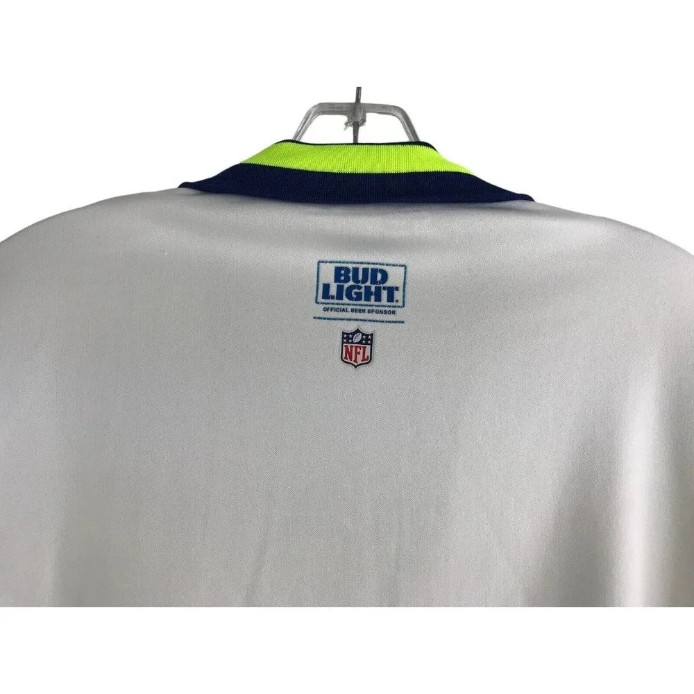 Nike Seattle Seahawks Pullover Mens Size‎ 2XL White Bud Light Golf Dri Fit